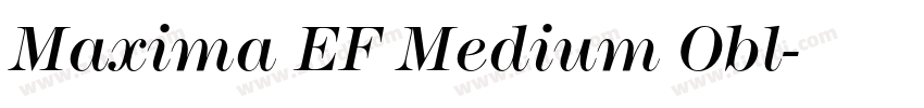Maxima EF Medium Obl字体转换
